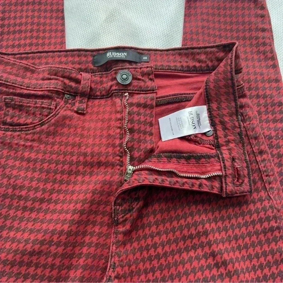 Hudson Barbara High Waist Super Skinny Ankle Stretch Jeans Houndstooth S… - Picture 6 of 10